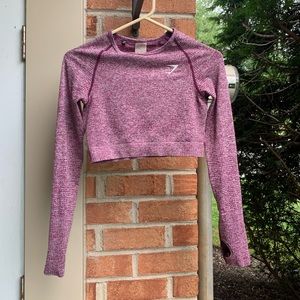 Medium Gymshark, love sleeve crop top